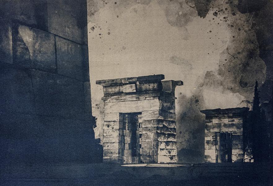 Temple of Debod, Madrid<br><small>Cyanotype</small>