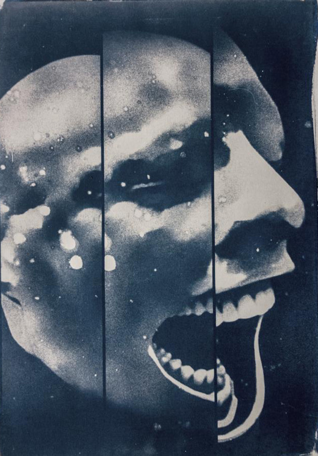 The Cry (splitted)<br><small>Cyanotype</small>