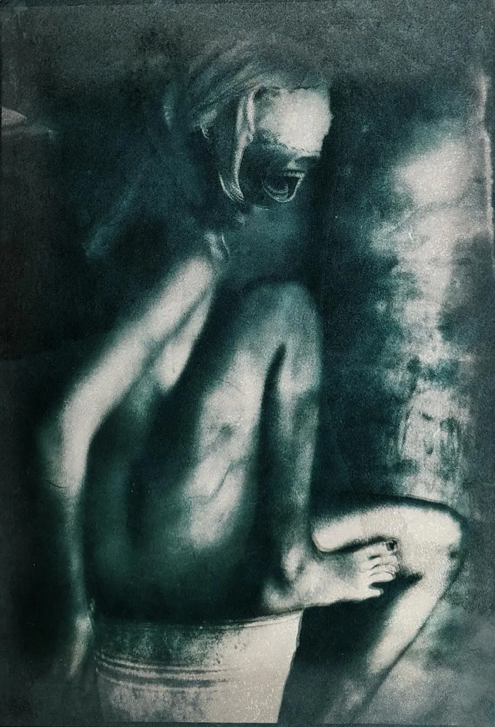 From the depths of the soul I<br><small>cyanotype</small>